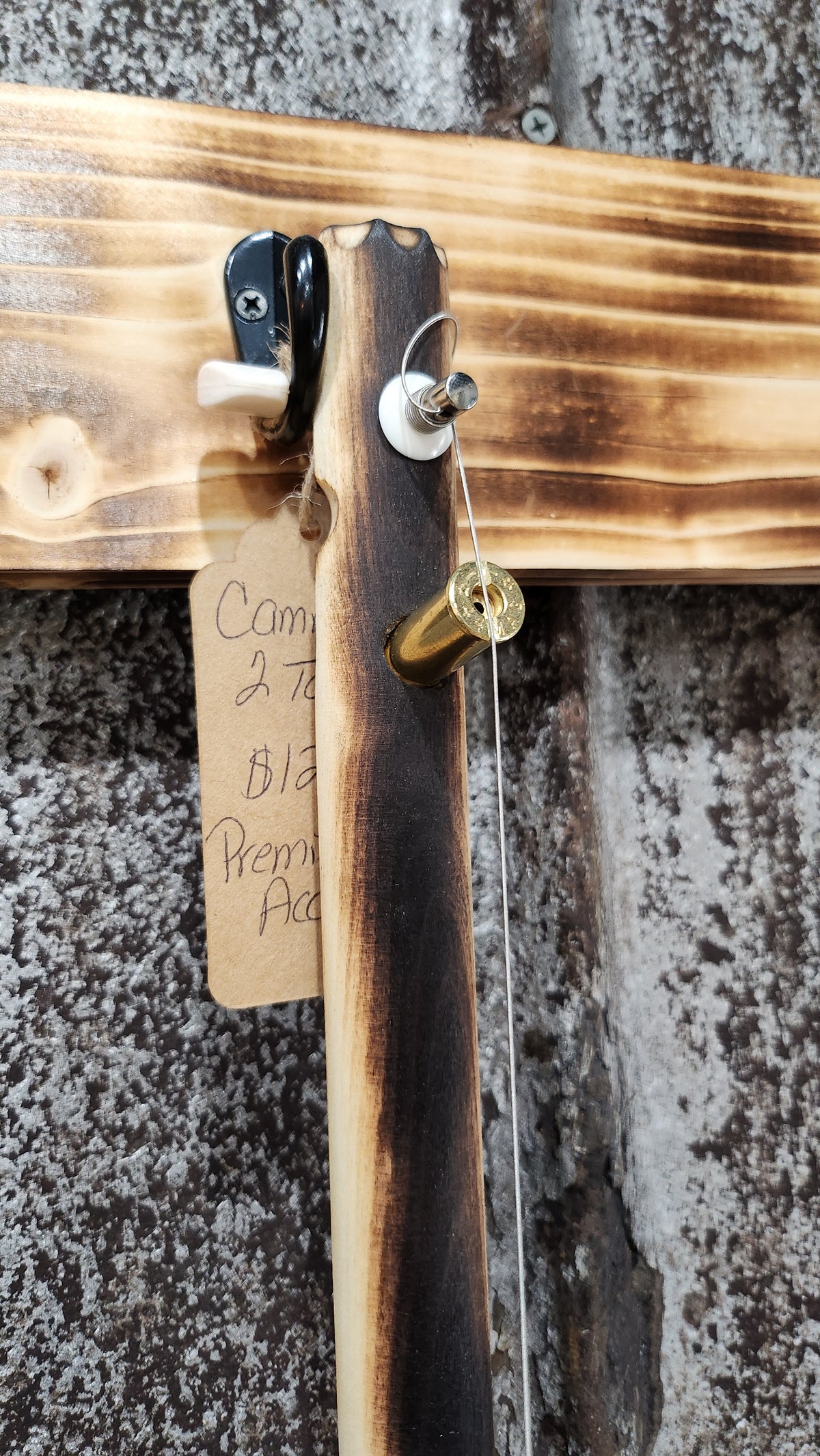 "Cammys' 2 Tone" Premier Cigar Box Bullet Banjo