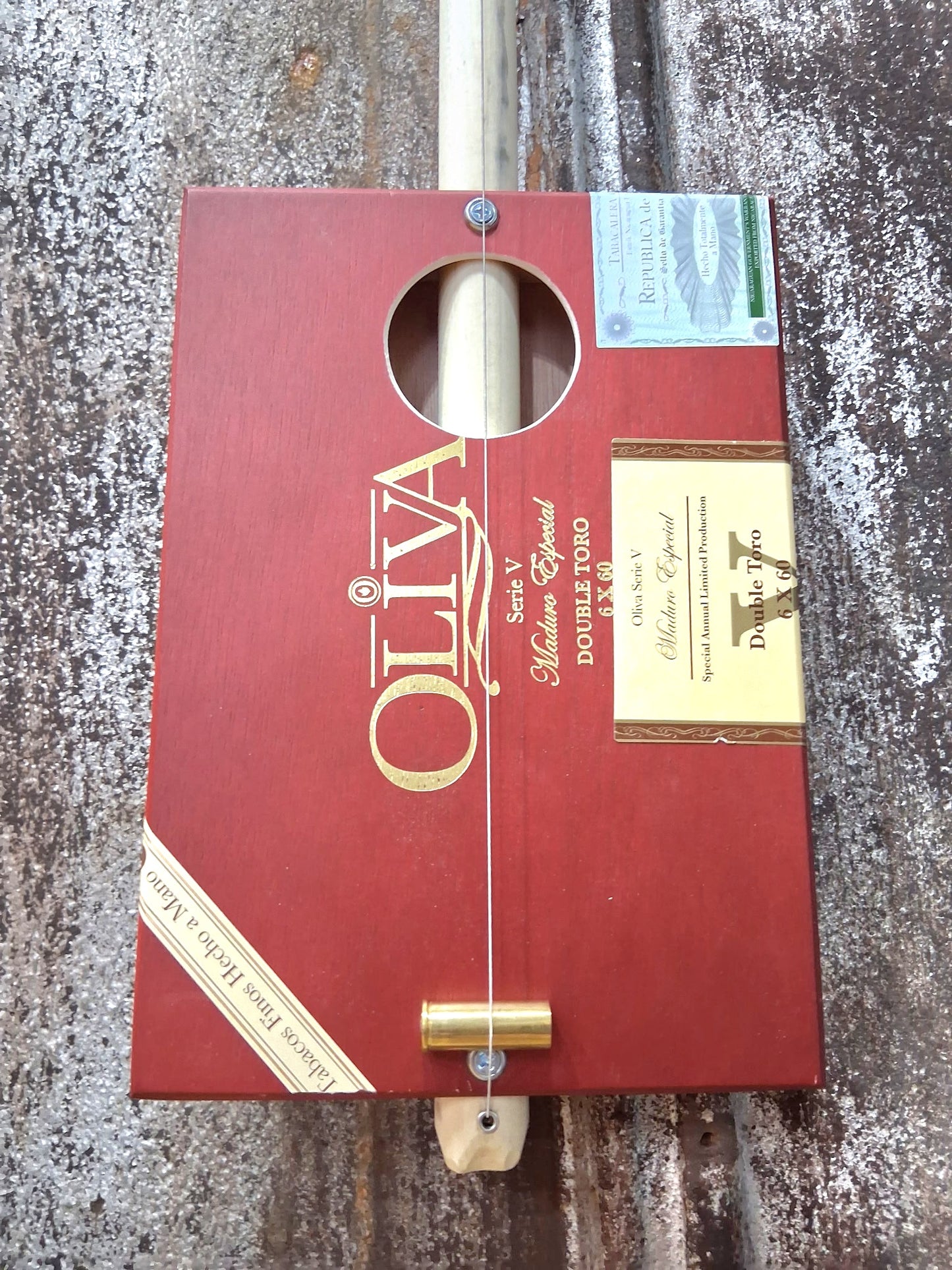 "Fence Post Olly" Regular Cigar Box Bullet Banjo