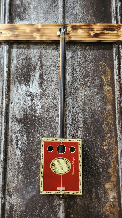 "Red Rocker" Regular Cigar Box Bullet Banjo