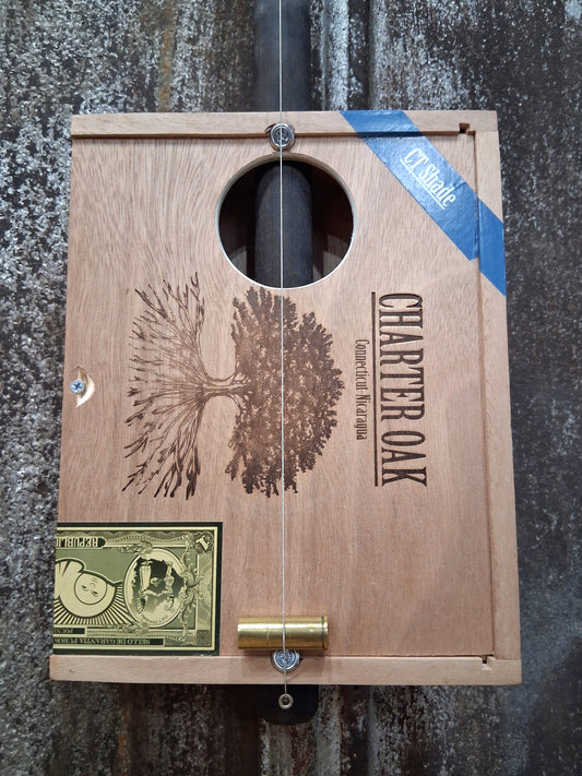 "Campfire Roots" Regular Cigar Box Bullet Banjo