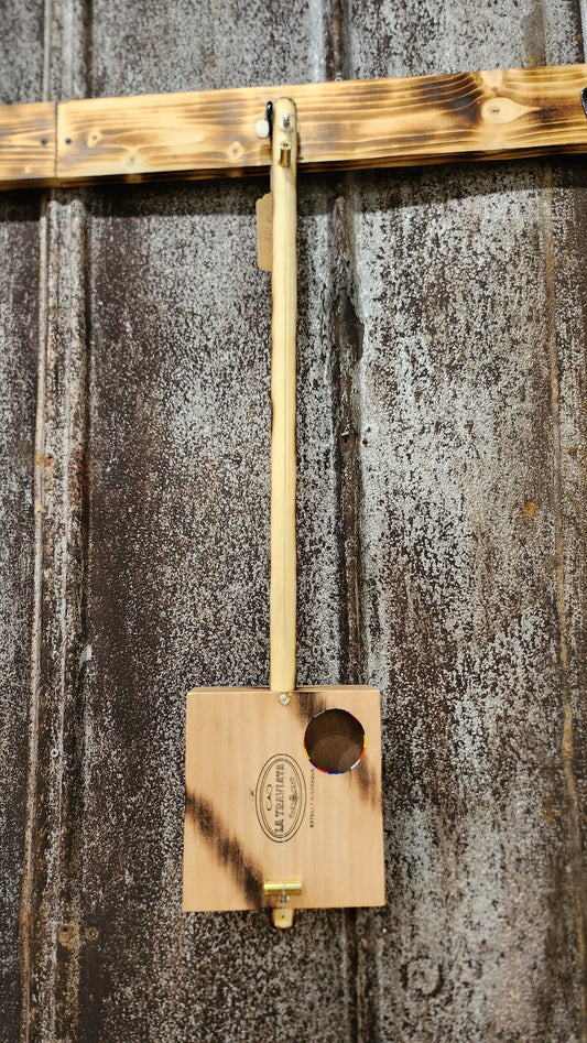 "Hard Splash" Premier Acoustic Cigar Box Bullet Banjo