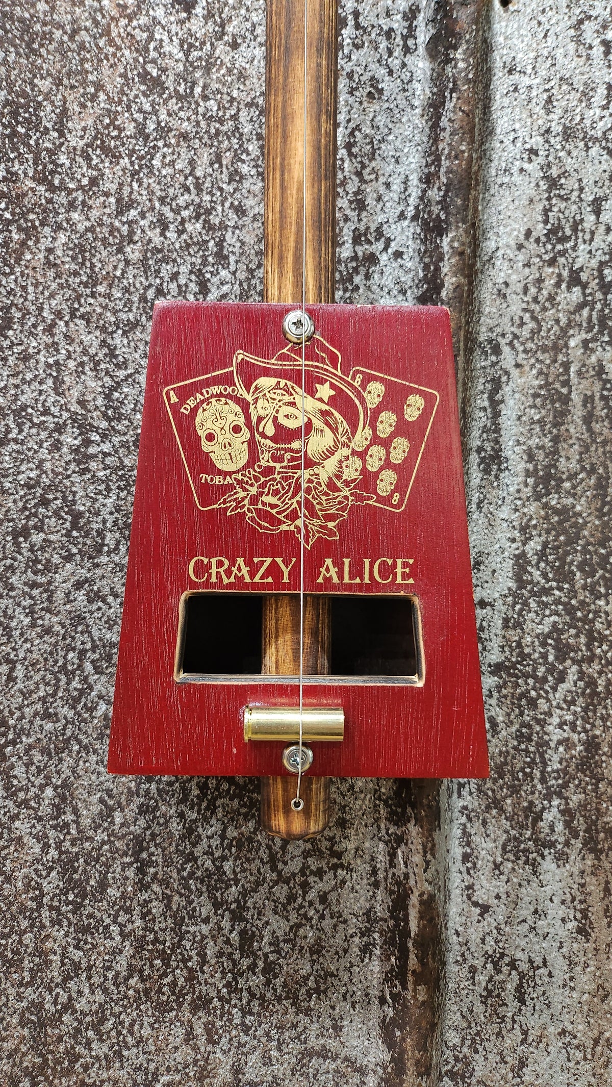 "Retro Rodeo" Mini Acoustic Cigar Box Bullet Banjo