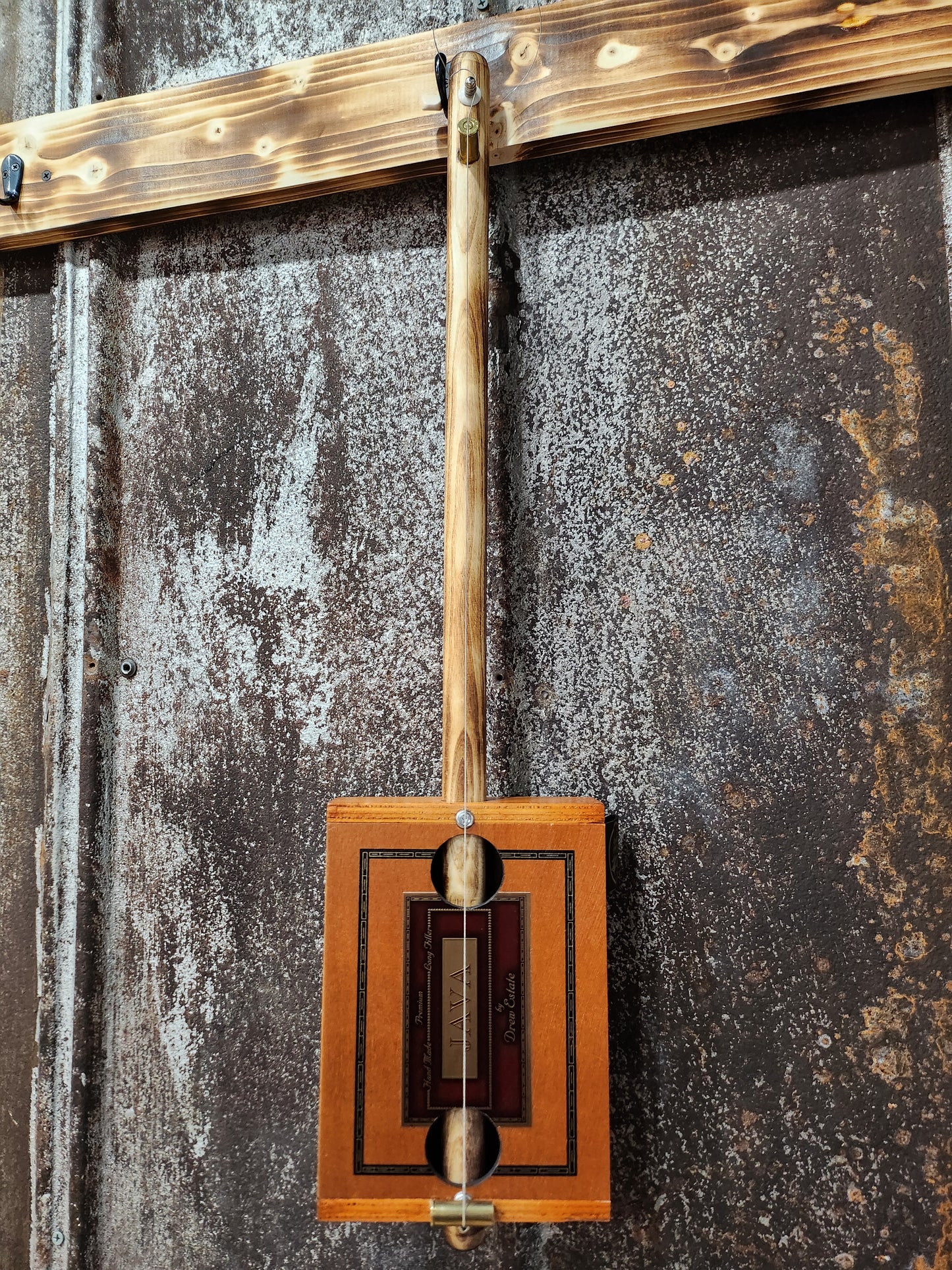 "Caramel Java" Mini Cigar Box Bullet Banjo