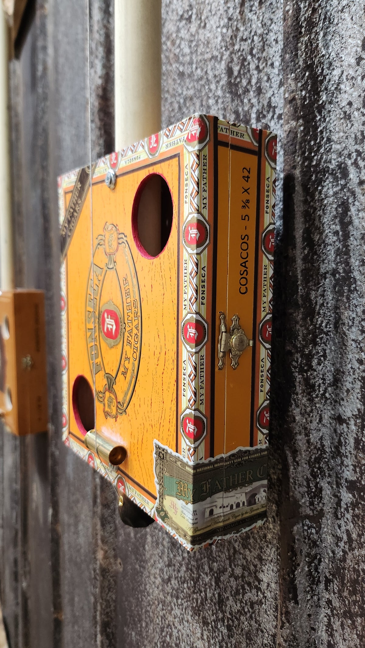 "Cheese Slice" Mini Cigar Box Bullet Banjo