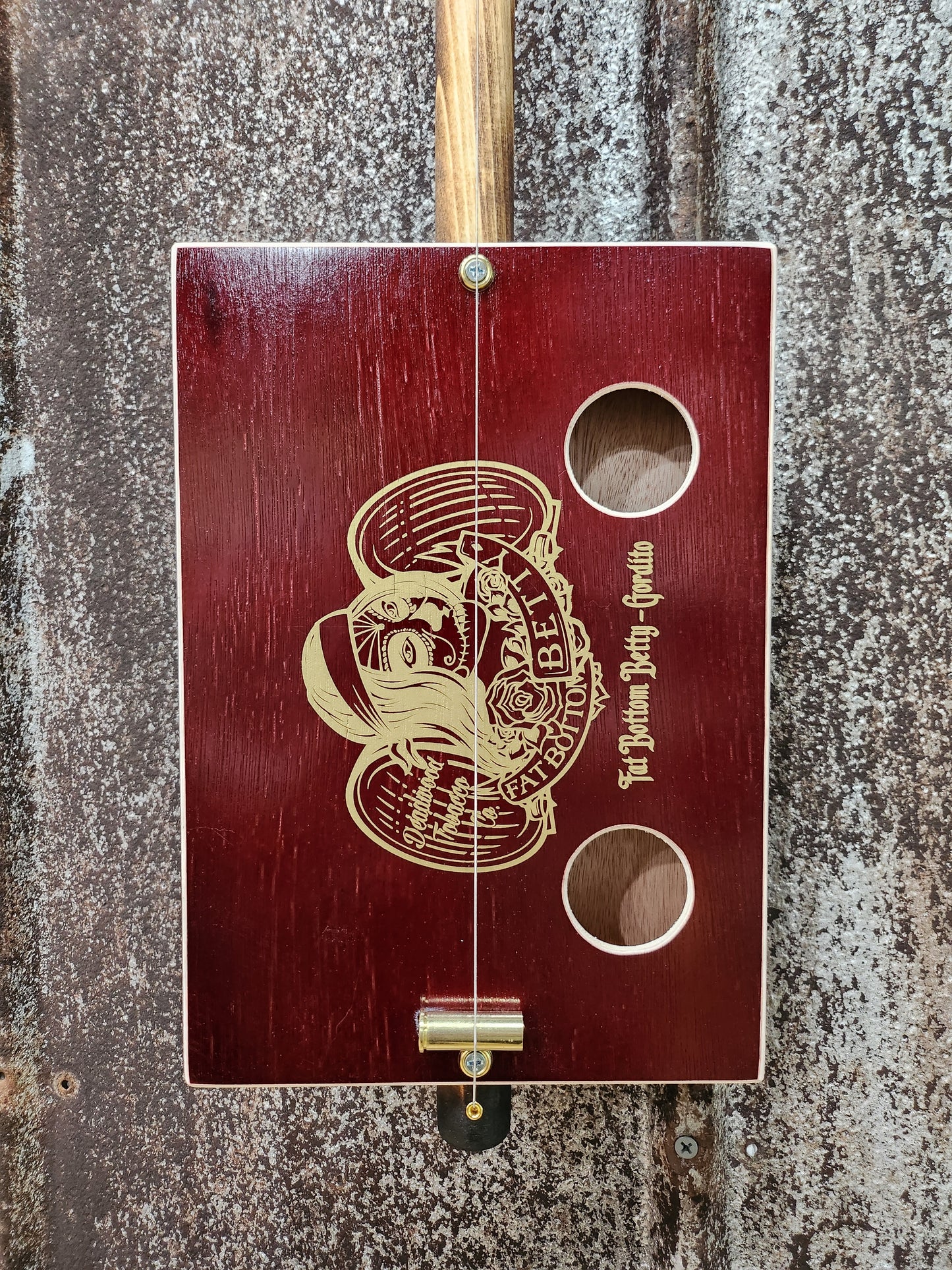 "Velvet Saddle" Premium Cigar Box Bullet Banjo