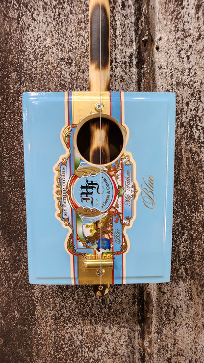 "Blue Grotto" Mini Acoustic Cigar Box Bullet Banjos