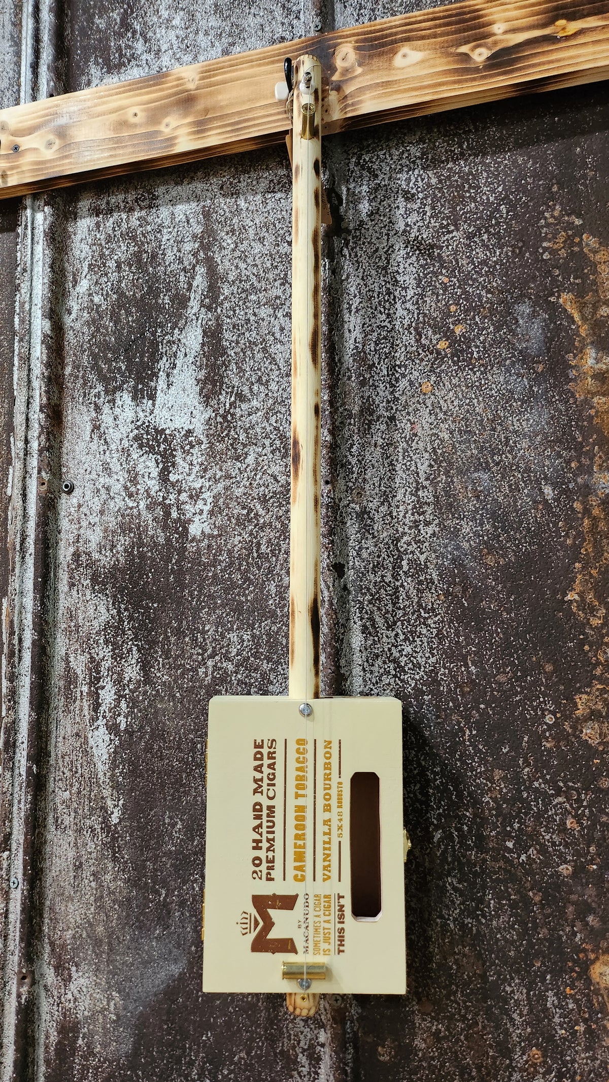 "Bland Stands" Premium Cigar Box Bullet Banjo