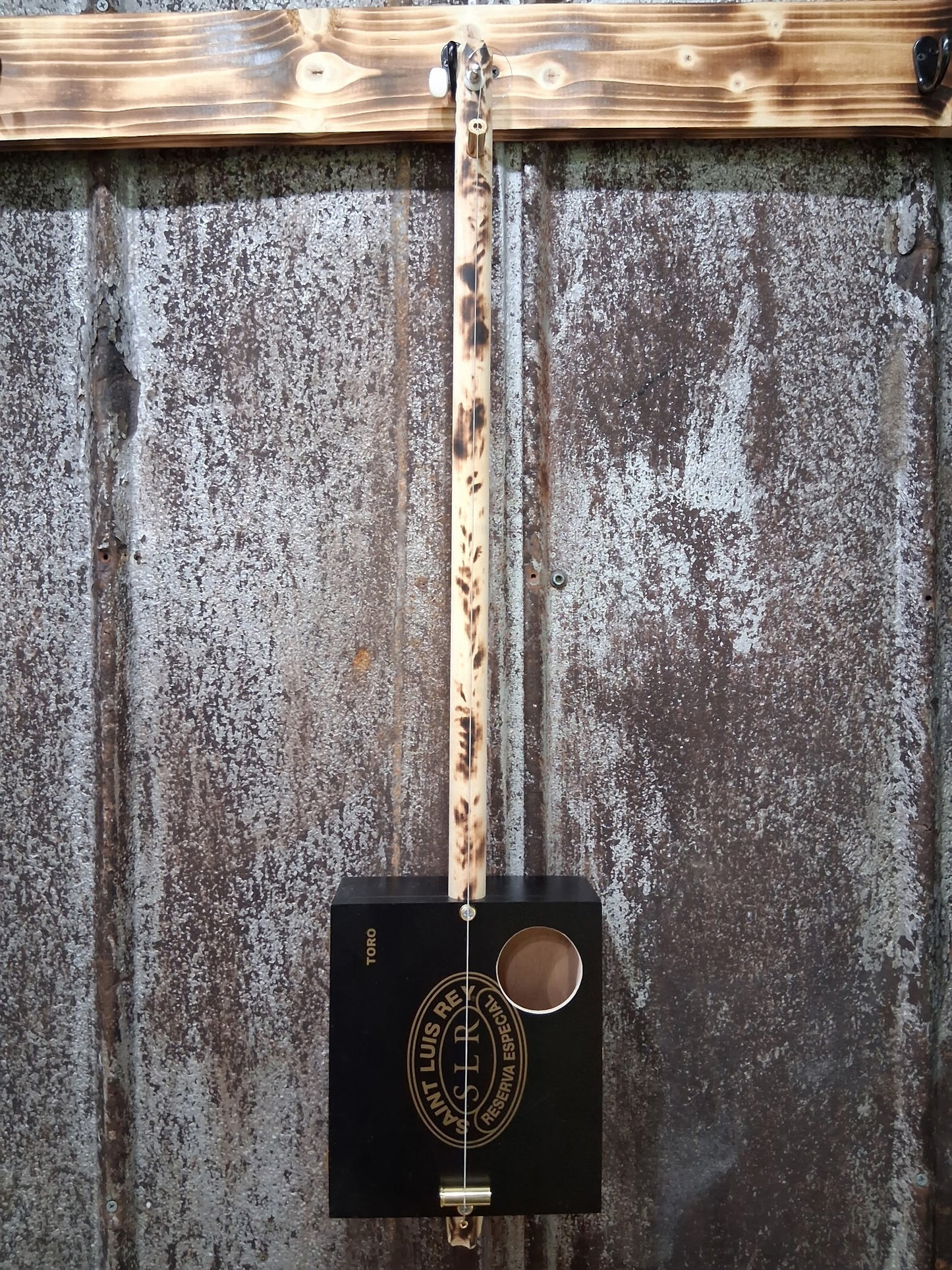 "The Garden Path" Electric Cigar Box Bullet Banjo