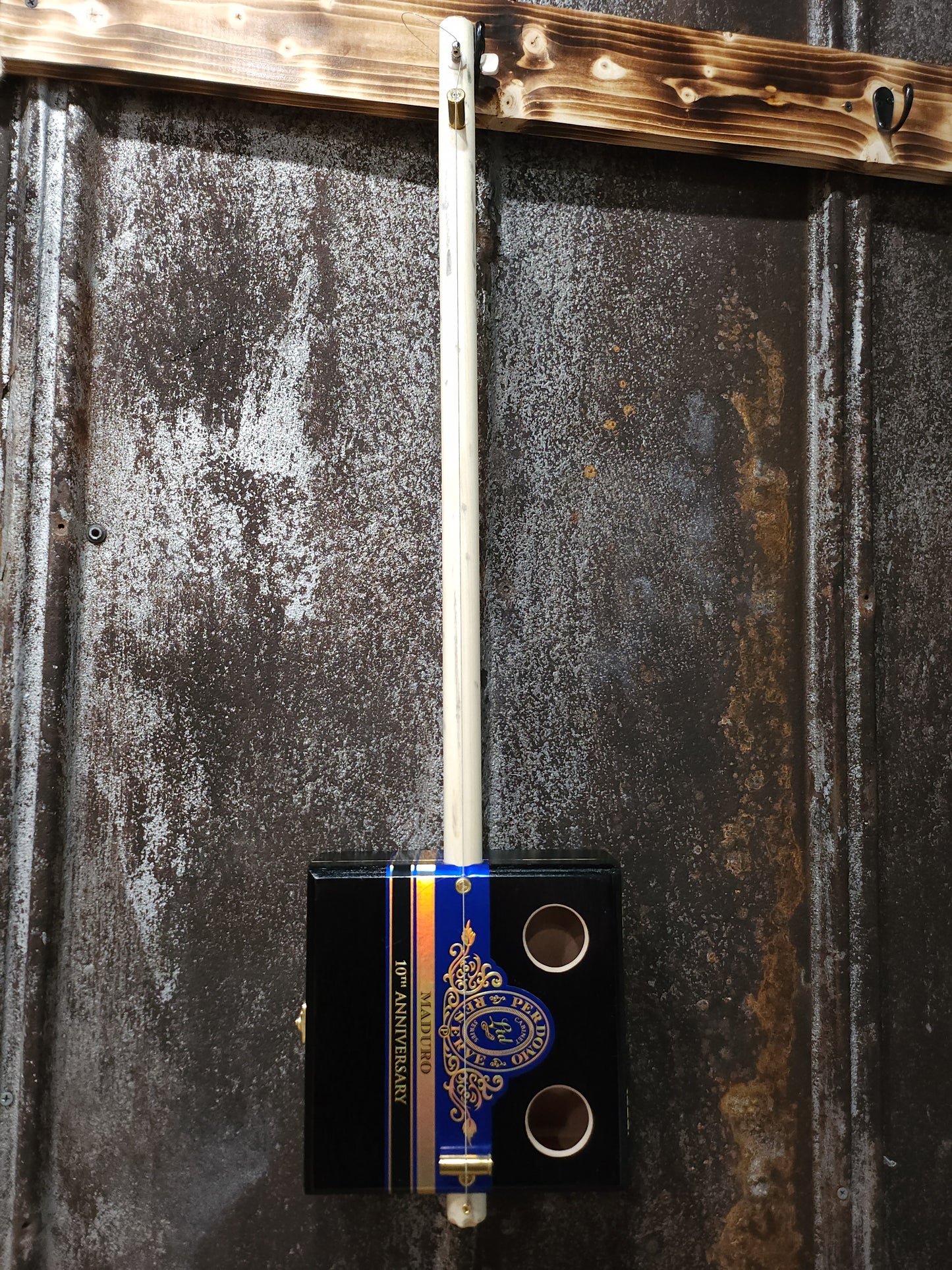 "Cosmic Cobalt" Premium Cigar Box Bullet Banjo