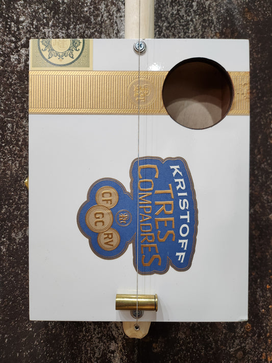 The "Tres Monedas De Oro" Regular Cigar Box Bullet Banjo
