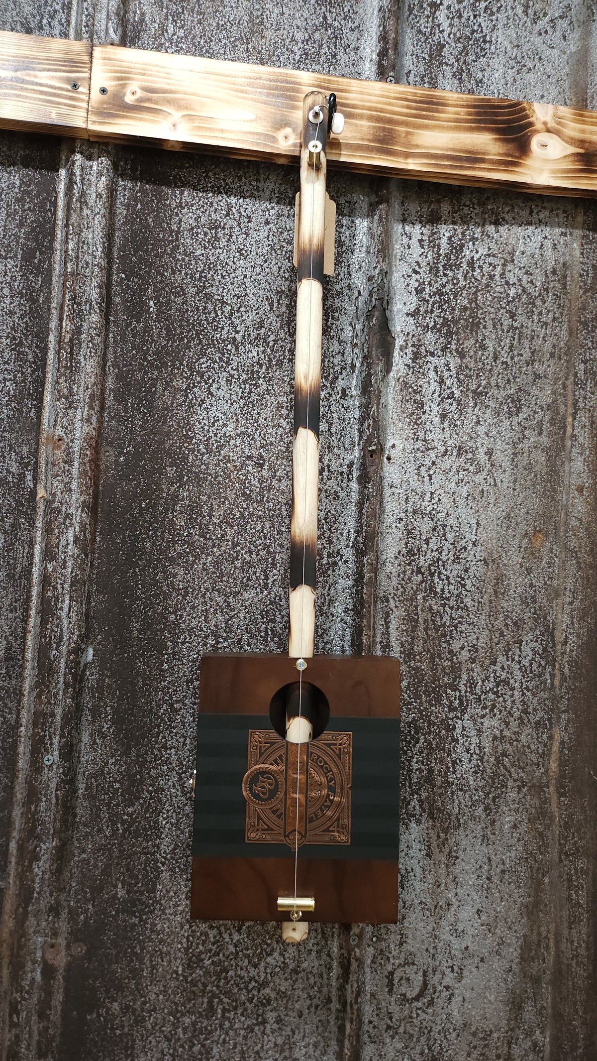 "As Above, So Below" Premier Acoustic Cigar Box Bullet Banjo