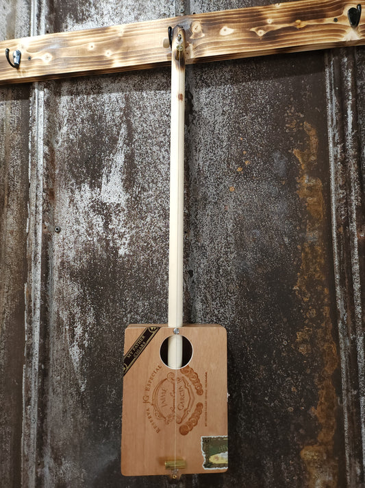 "Acoustic Finnial" Cigar Box Bullet Banjo