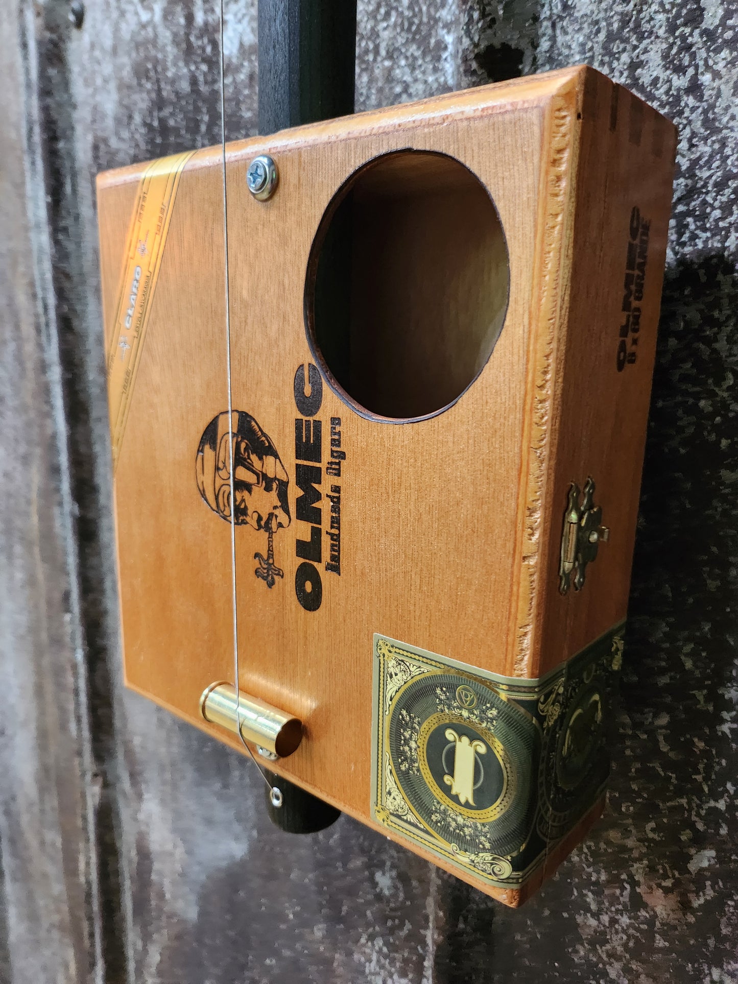 "Lil Slice" Mini Cigar Box Bullet Banjo