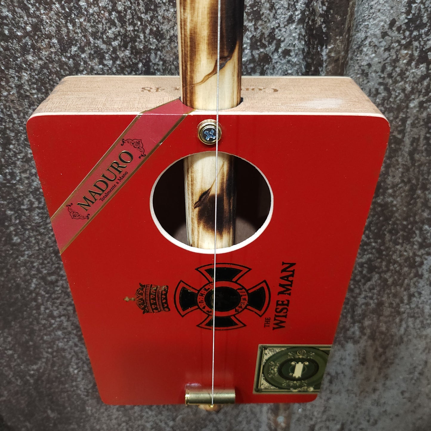 "Enlightened" Mini Cigar Box Bullet Banjo