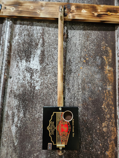 "Deal With The Devil" Mini Cigar Box Bullet Banjo