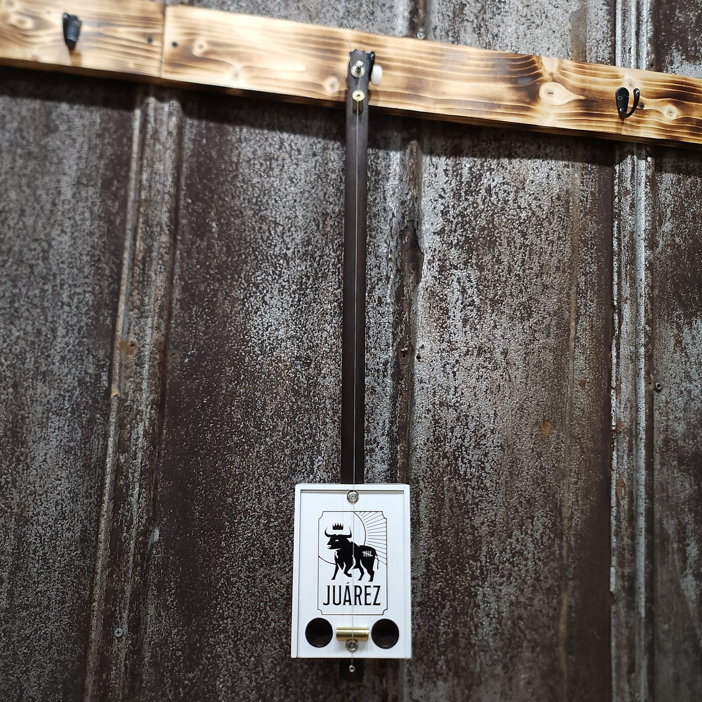 "Crowned Bull" Mini Cigar Box Bullet Banjo