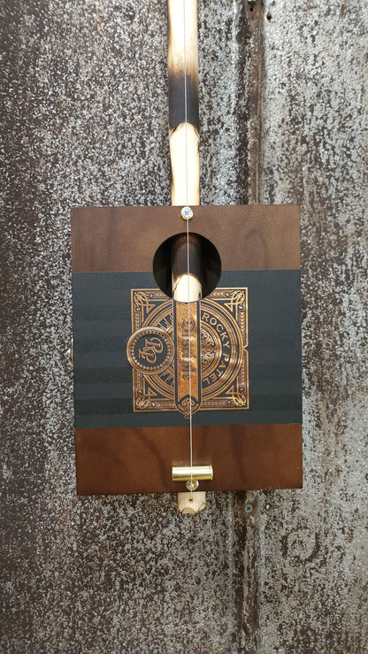 "As Above, So Below" Premier Acoustic Cigar Box Bullet Banjo