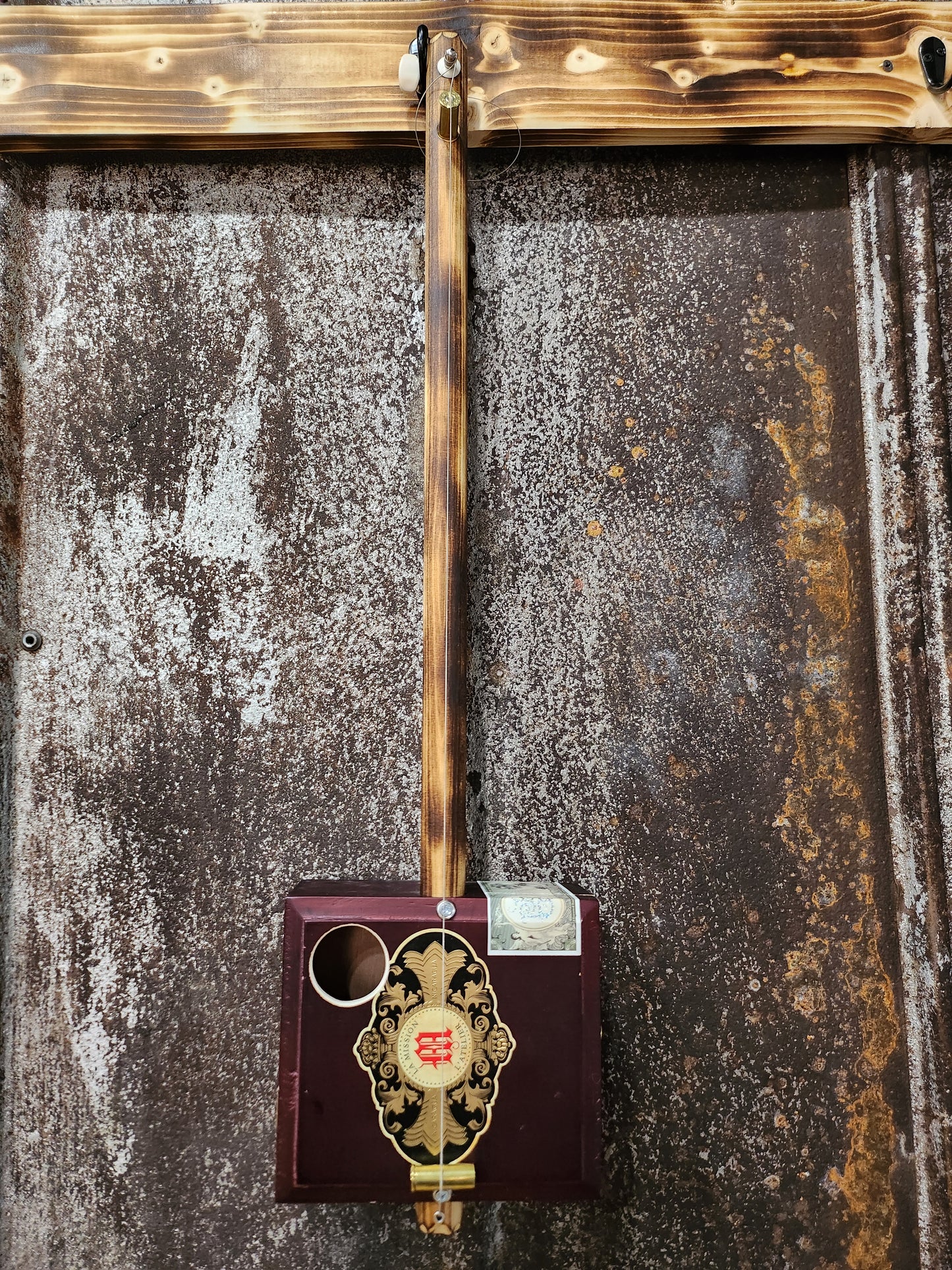 "Mission Purple" Mini Cigar Box Bullet Banjo