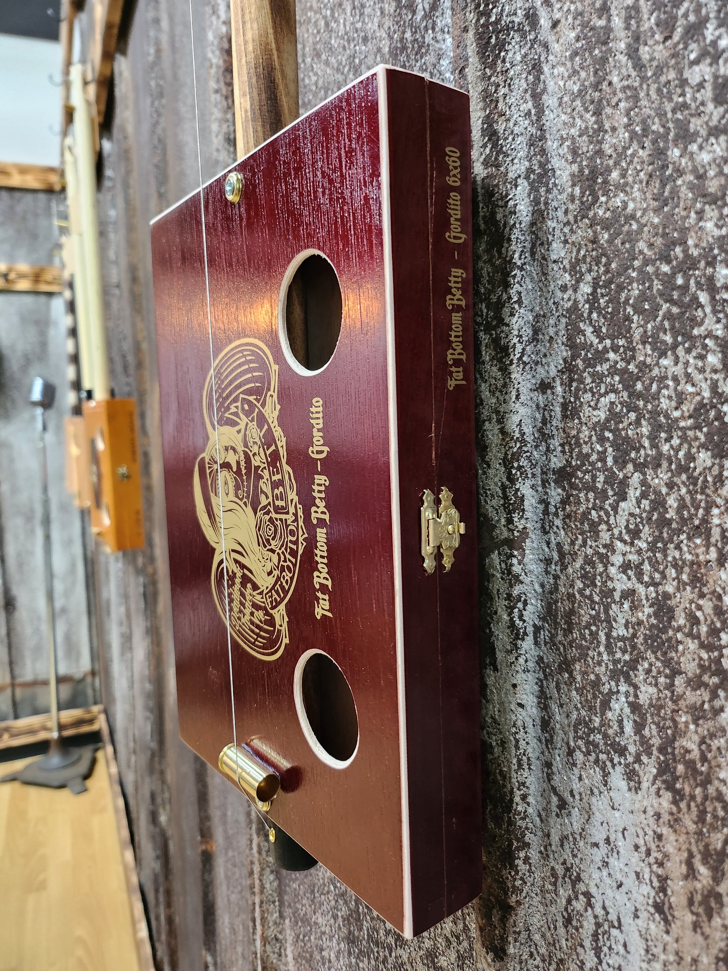 "Velvet Saddle" Premium Cigar Box Bullet Banjo