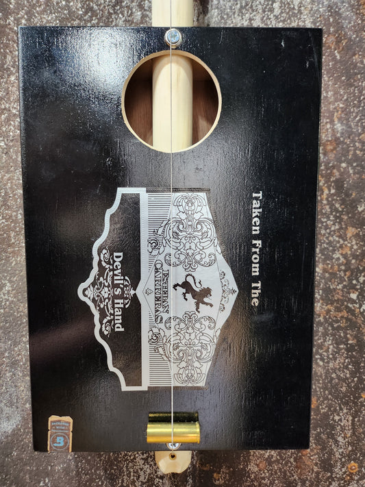 "The Handoff" Regular Cigar Box Bullet Banjo