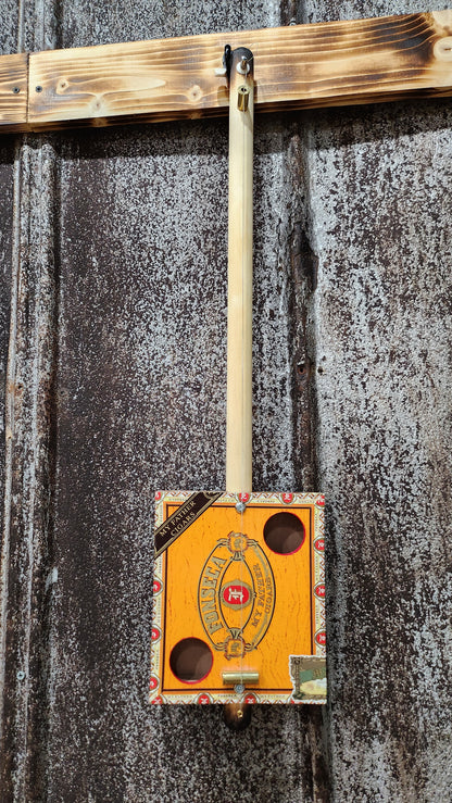 "Cheese Slice" Mini Cigar Box Bullet Banjo