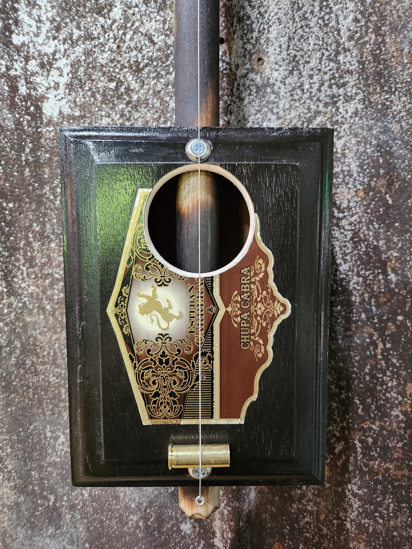 "Nemean Lion" Mini Cigar Box Bullet Banjo