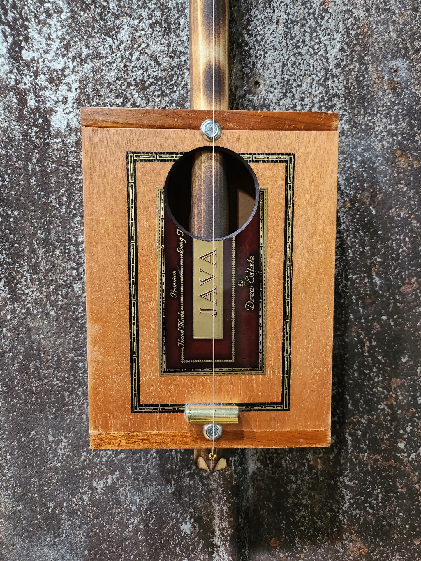 "Oak & Honey" Mini Cigar Box Bullet Banjo