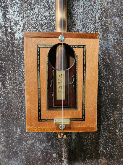 "Oak & Honey" Mini Cigar Box Bullet Banjo