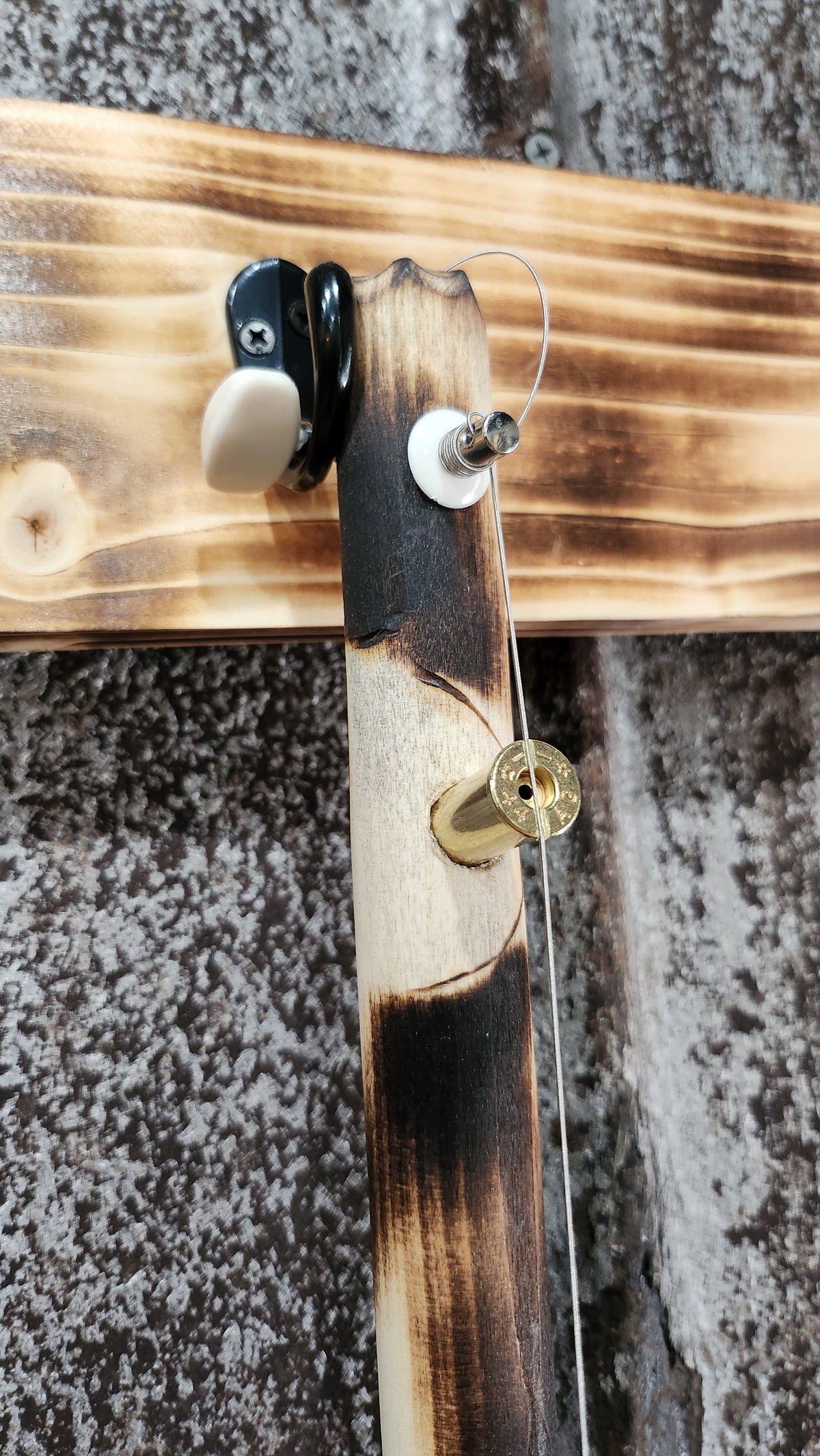 "60 Reasons" Premier Acoustic Cigar Box Bullet Banjo