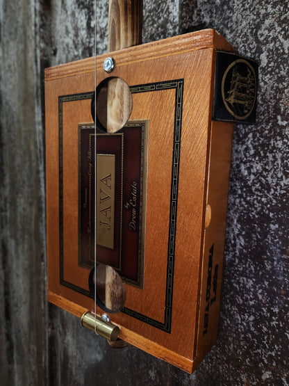 "Caramel Java" Mini Cigar Box Bullet Banjo