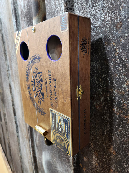 "Blue Grass" Premium Cigar Box Bullet Banjo