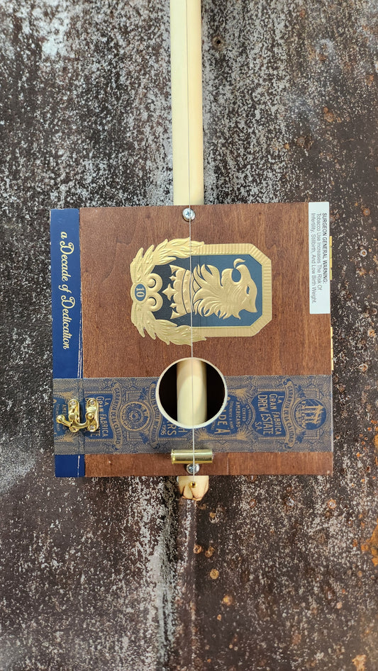 "Big Cat" Premier Acoustic Cigar Box Bullet Banjo