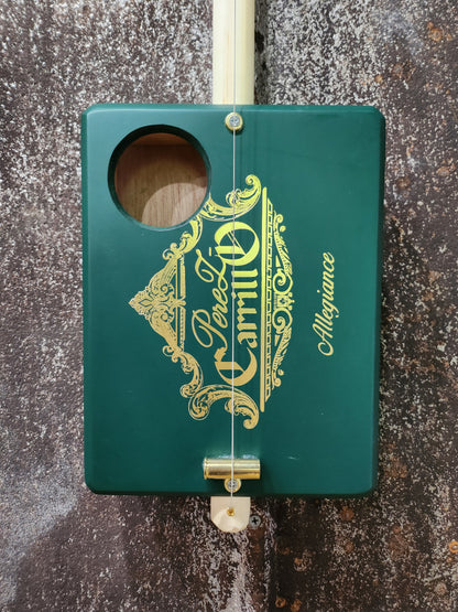 "Green Out" Premium Cigar Box Bullet Banjo
