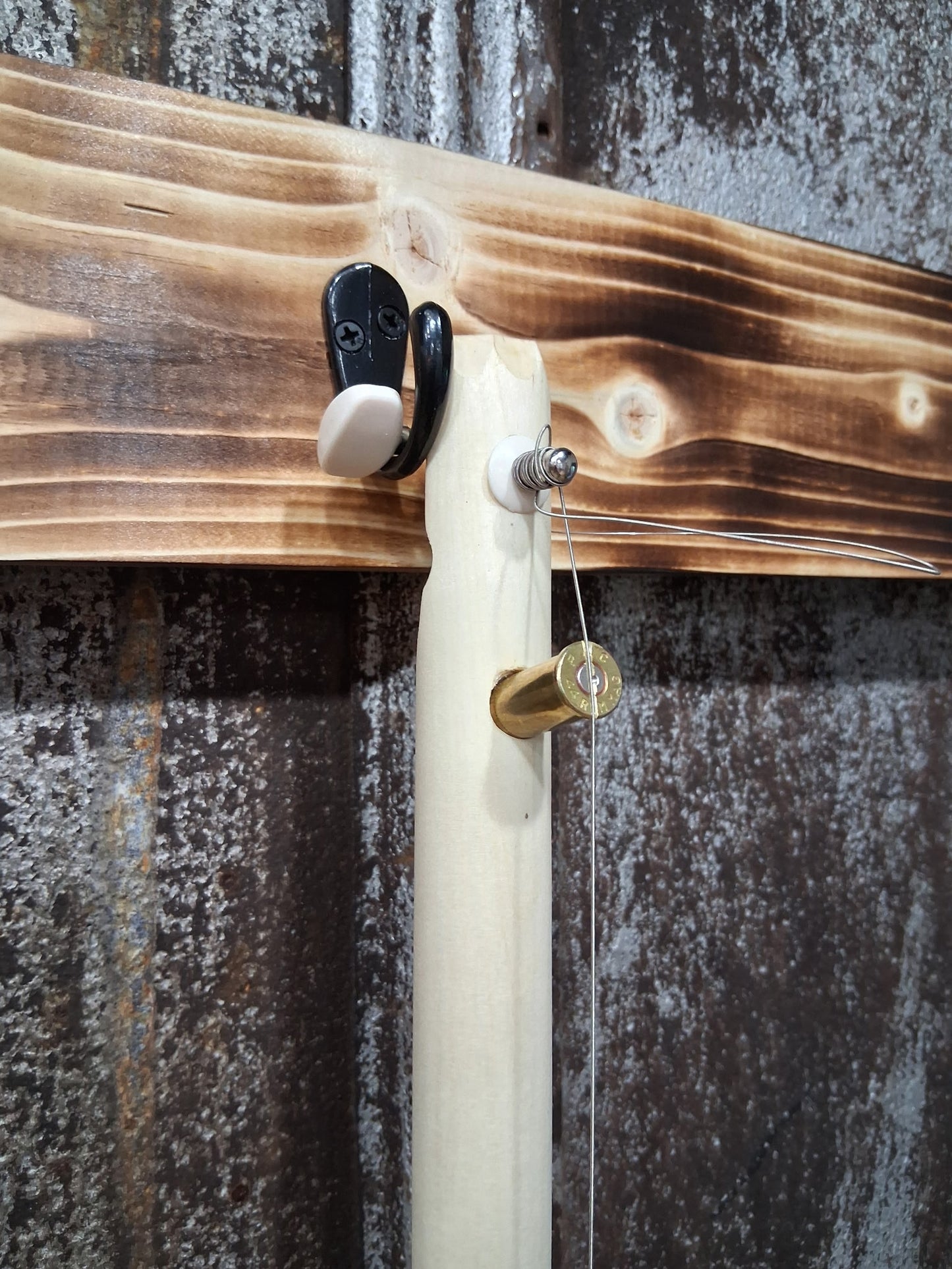 "Cornerstone" Mini Cigar Box Bullet Banjo