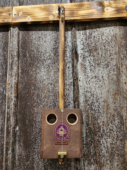"Purple Haze" Mini Cigar Box Bullet Banjo