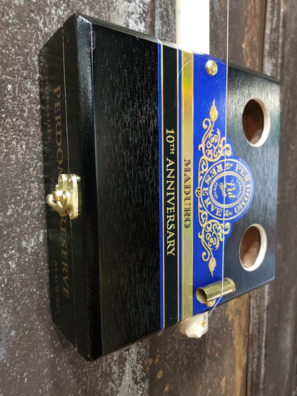 "Cosmic Cobalt" Premium Cigar Box Bullet Banjo