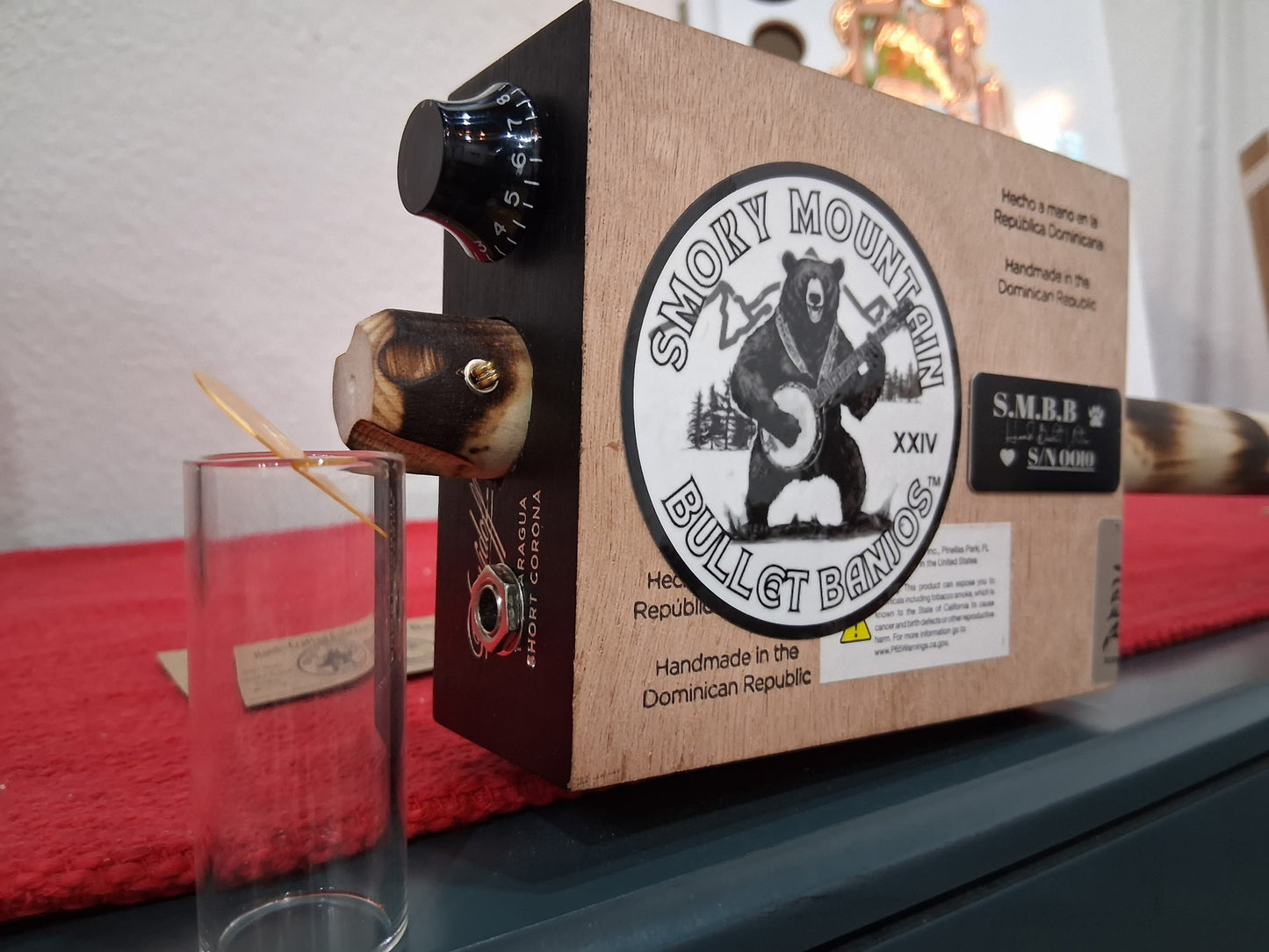 "Lil' Kickbox" Electric Cigar Box Bullet Banjo