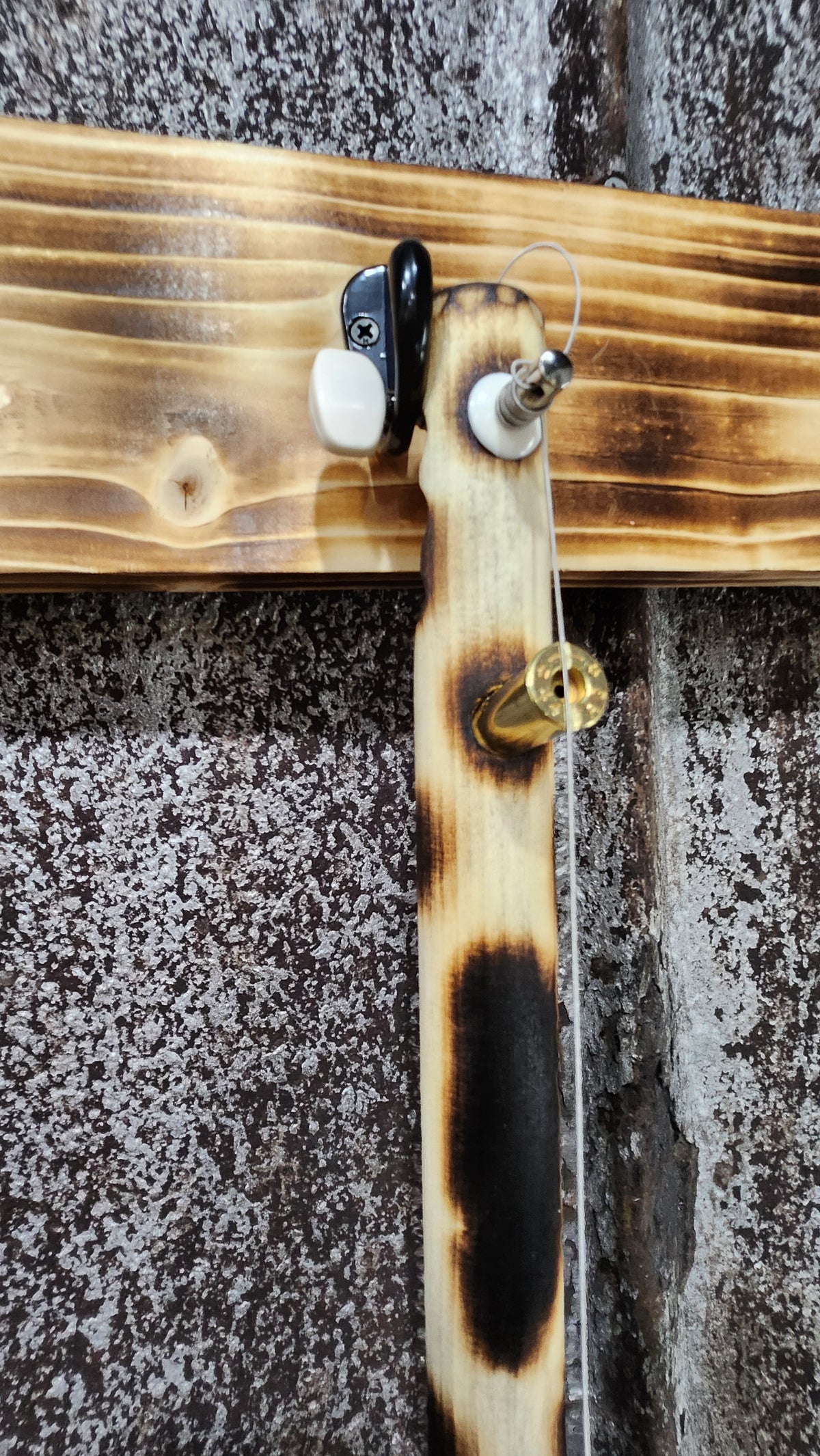 "Blue Grotto" Mini Acoustic Cigar Box Bullet Banjos