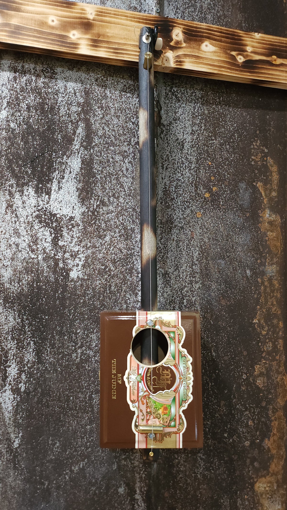 "Malt Baller" Mini Cigar Box Bullet Banjo