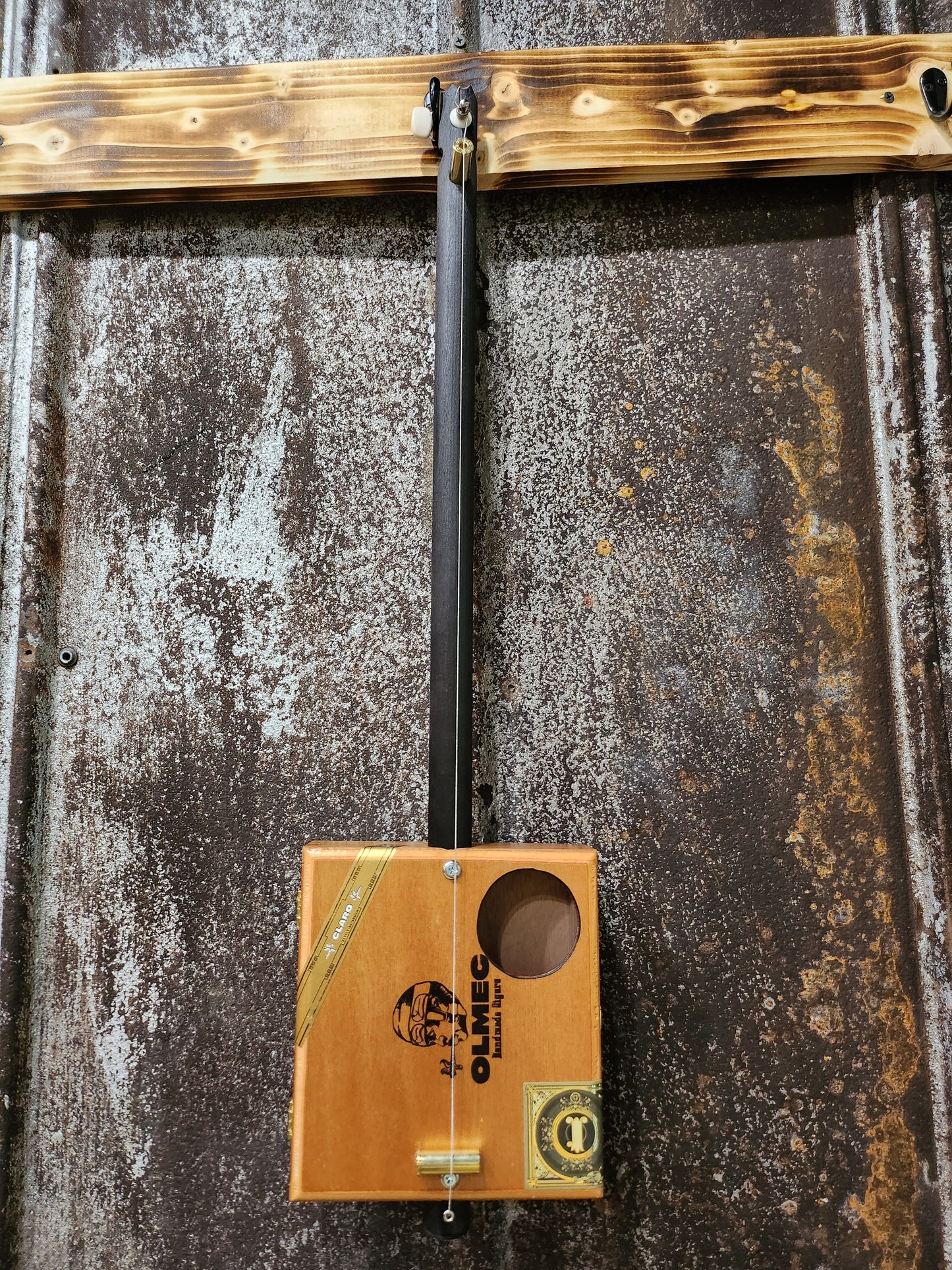 "Lil Slice" Mini Cigar Box Bullet Banjo