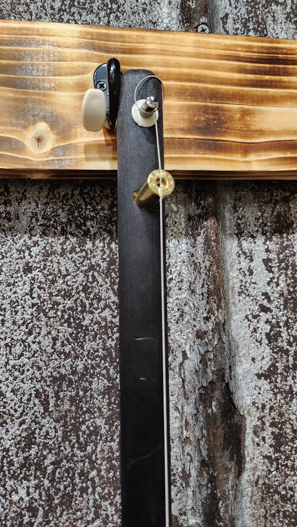 "Leopard Seal" Premier Acoustic Cigar Box Bullet Banjo