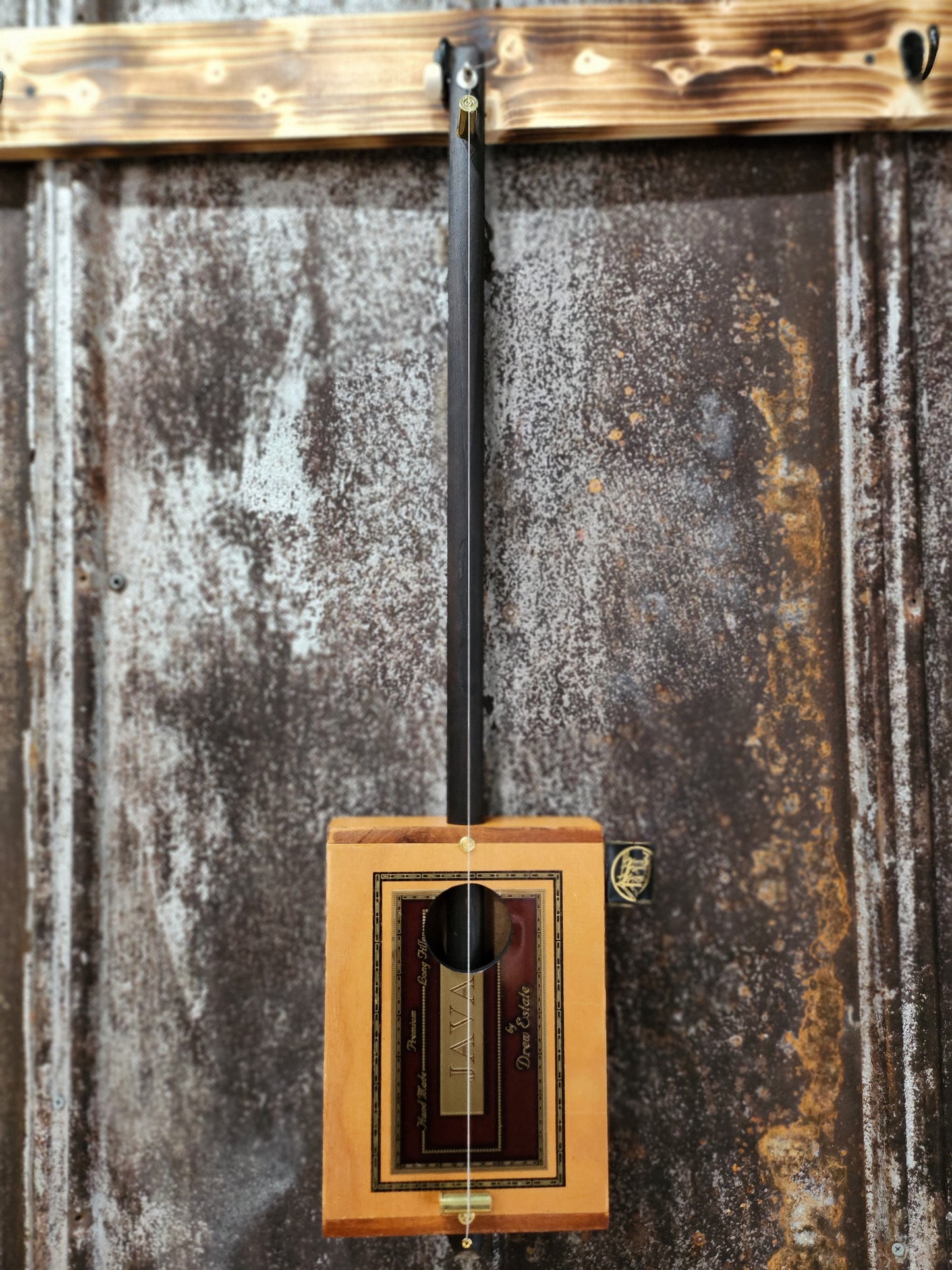 "JAVA LAVA" Regular Cigar Box Bullet Banjo