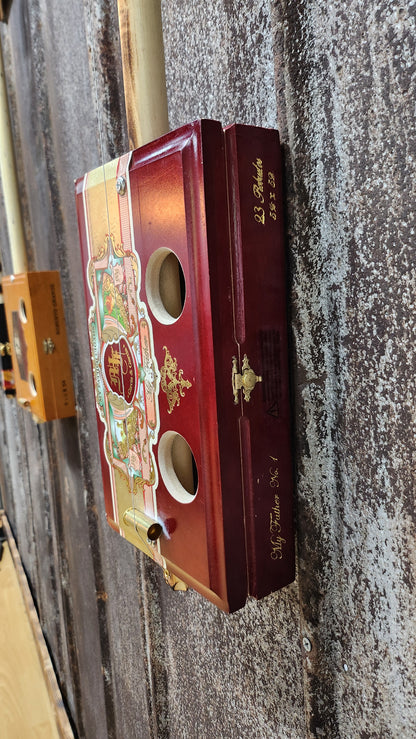 "Velvet Vestment" Regular Cigar Box Bullet Banjo