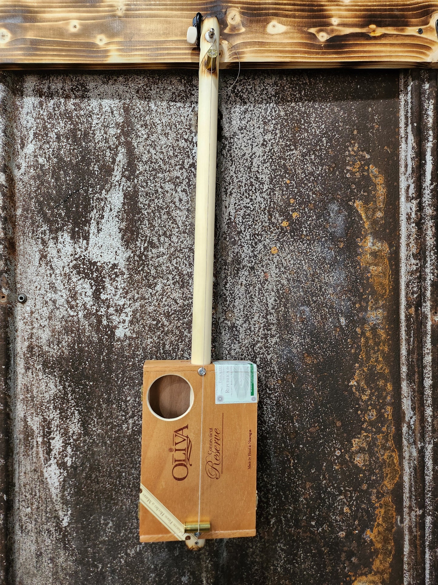 "Light Liva" Mini Cigar Box Bullet Banjo