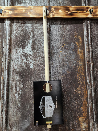 "The Handoff" Regular Cigar Box Bullet Banjo