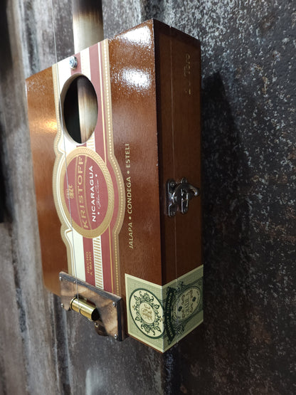 "Bamboo Saddle" Premium Cigar Box Bullet Banjo