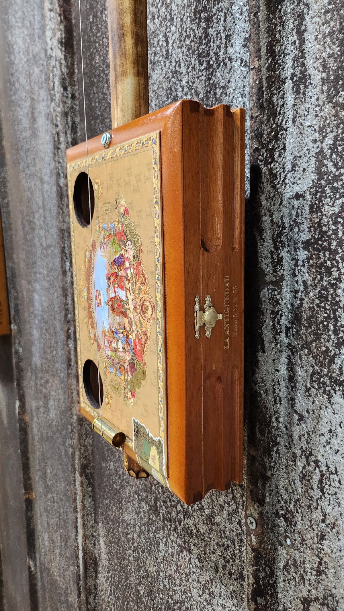 "Social Time" Premium Cigar Box Bullet Banjo